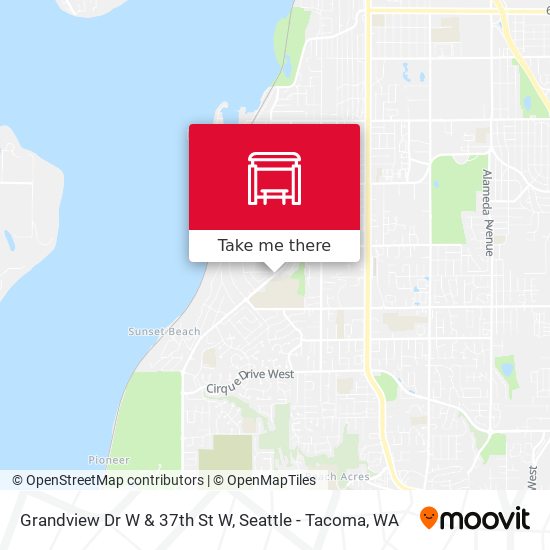Grandview Dr W & 37th St W map