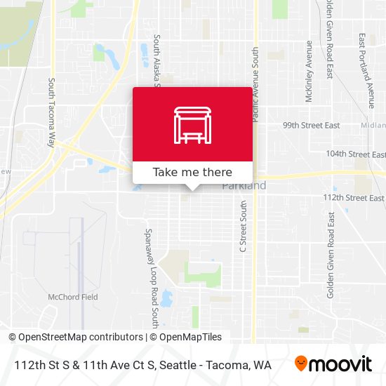 112th St S & 11th Ave Ct S map