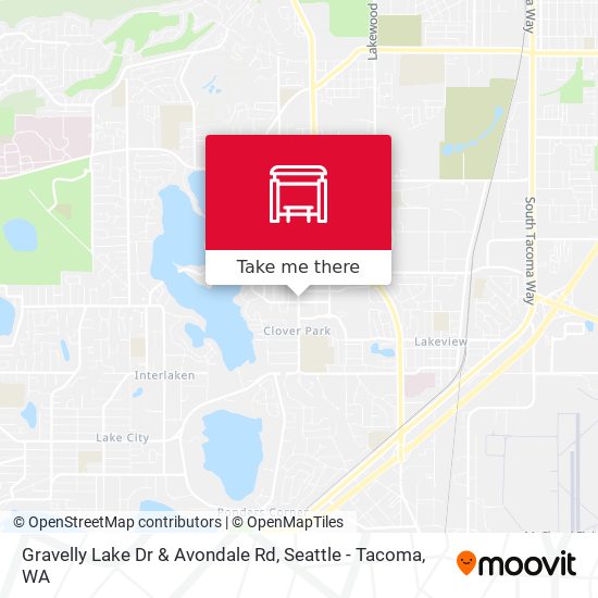 Mapa de Gravelly Lake Dr & Avondale Rd