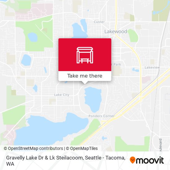 Gravelly Lake Dr & Lk Steilacoom map