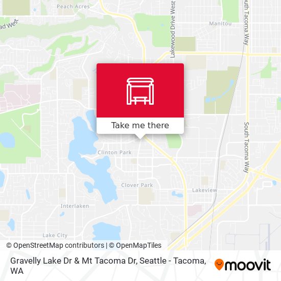 Gravelly Lake Dr & Mt Tacoma Dr map