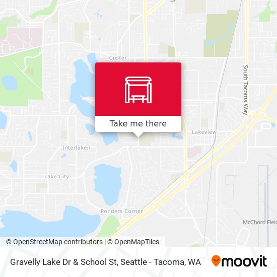 Gravelly Lake Dr & School St map