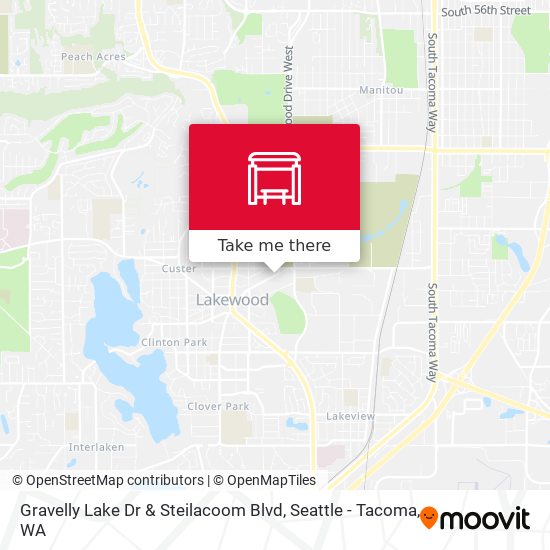 Gravelly Lake Dr & Steilacoom Blvd map