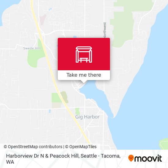 Harborview Dr N & Peacock Hill map
