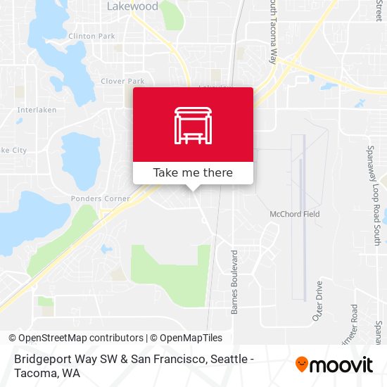 Bridgeport Way SW & San Francisco map