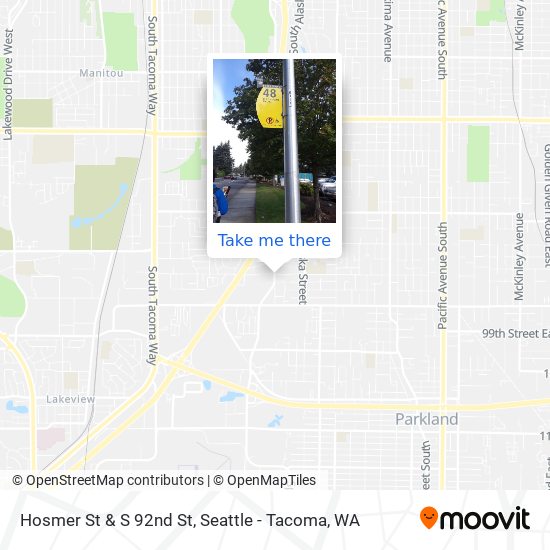 Hosmer St & S 92nd St map