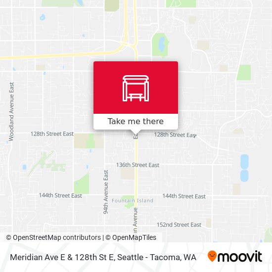 Meridian Ave E & 128th St E map