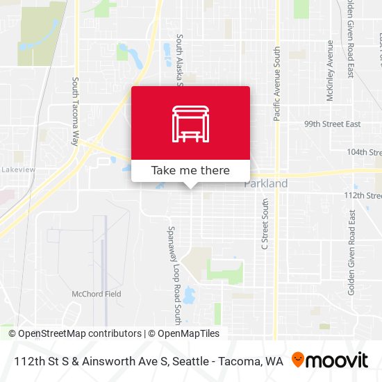 112th St S & Ainsworth Ave S map