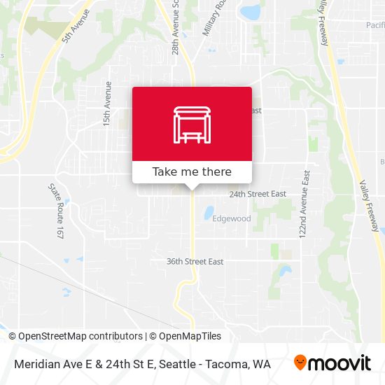 Mapa de Meridian Ave E & 24th St E