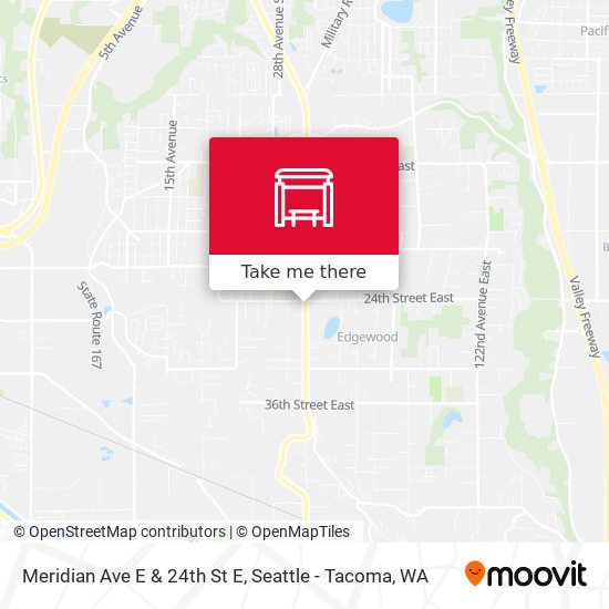 Mapa de Meridian Ave E & 24th St E