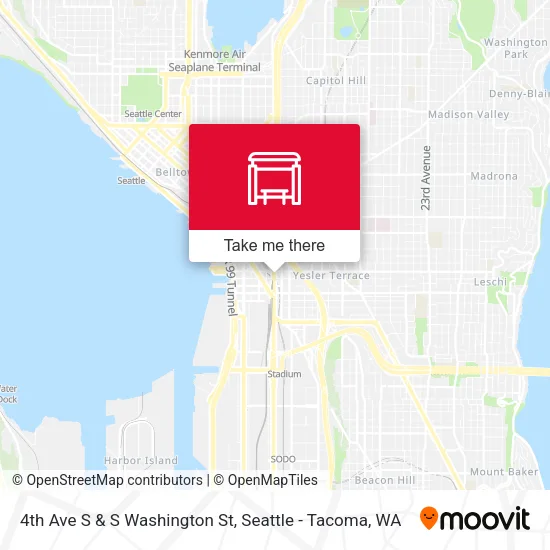 Mapa de 4th Ave S & S Washington St