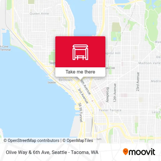 Mapa de Olive Way & 6th Ave
