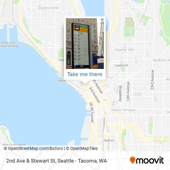 2nd Ave & Stewart St map