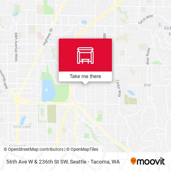 56th Ave W & 236th St SW map