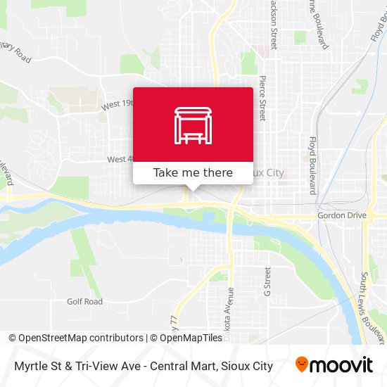 Mapa de Myrtle St & Tri-View Ave - Central Mart