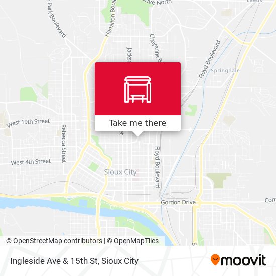 Ingleside Ave & 15th St map