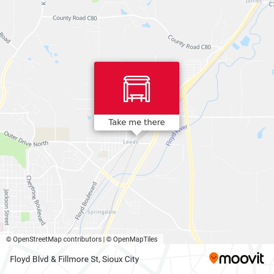 Floyd Blvd & Fillmore St map