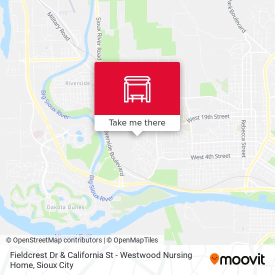 Fieldcrest Dr & California St - Westwood Nursing Home map