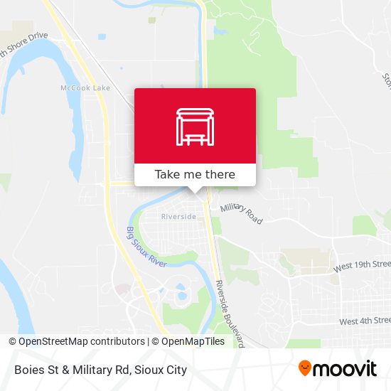 Boies St & Military Rd map