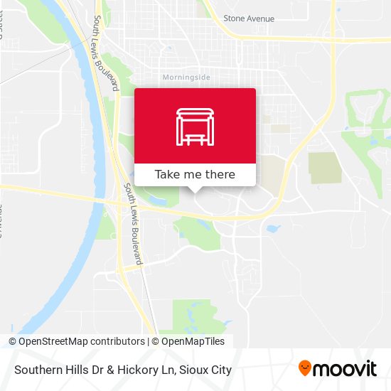 Southern Hills Dr & Hickory Ln map