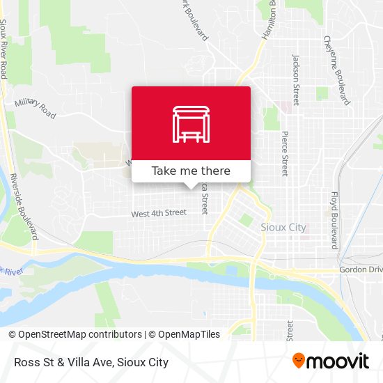 Ross St & Villa Ave map