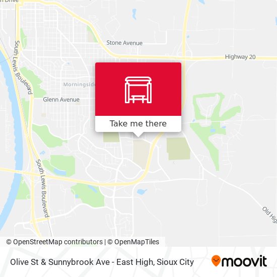 Olive St & Sunnybrook Ave - East High map
