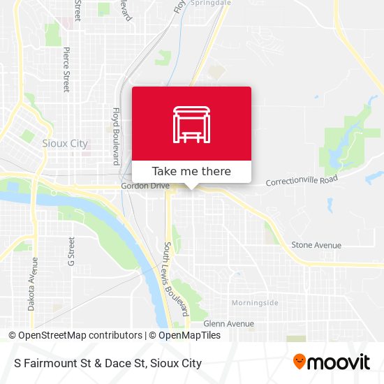 S Fairmount St & Dace St map