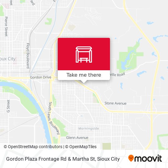 Gordon Plaza Frontage Rd & Martha St map