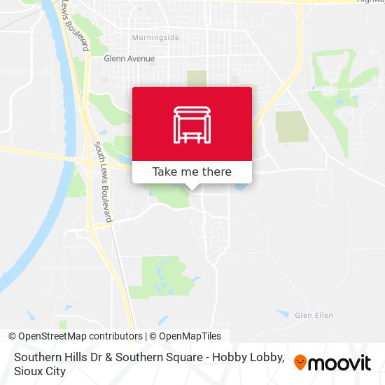 Southern Hills Dr & Southern Square - Hobby Lobby map