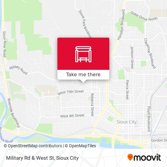 Military Rd & West St map