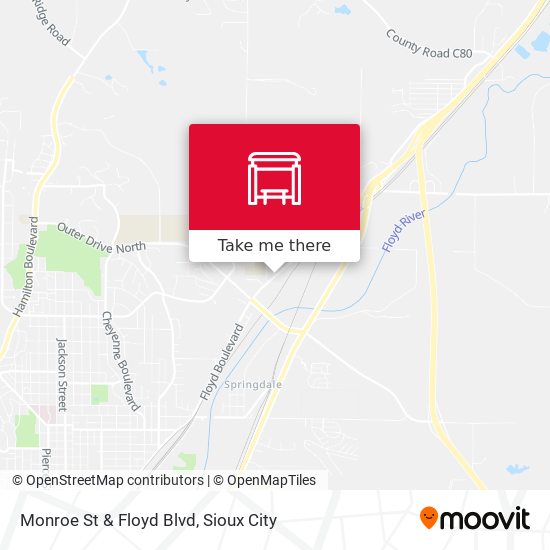 Monroe St & Floyd Blvd map
