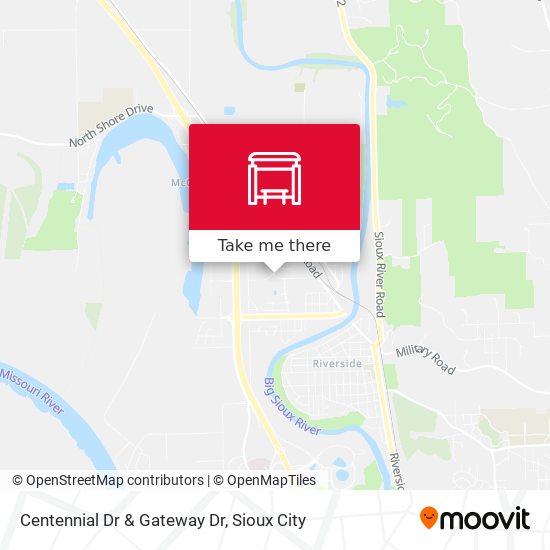 Centennial Dr & Gateway Dr map