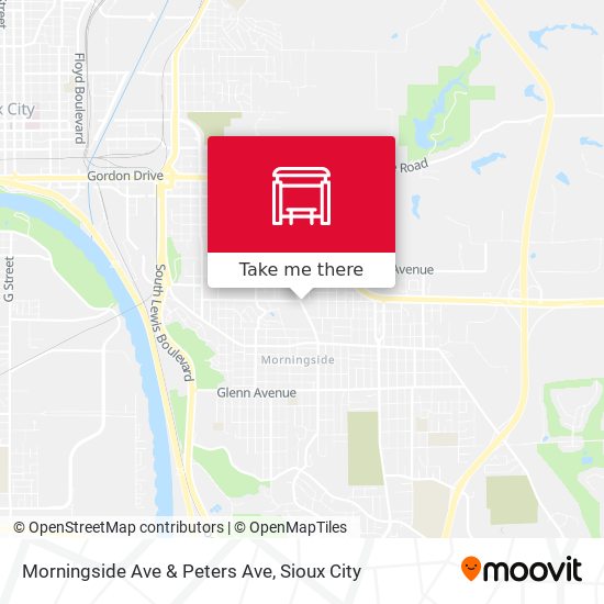 Morningside Ave & Peters Ave map