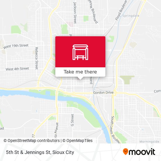 5th St & Jennings St map