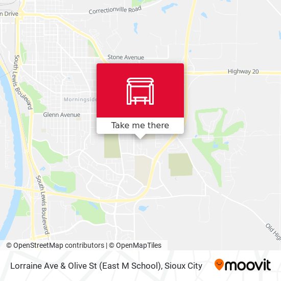 Lorraine Ave & Olive St (East M School) map