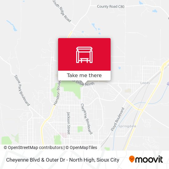 Cheyenne Blvd & Outer Dr - North High map