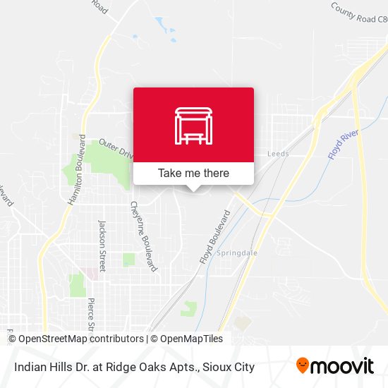 Indian Hills Dr. at Ridge Oaks Apts. map