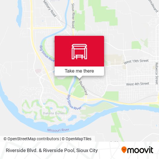 Riverside Blvd. & Riverside Pool map