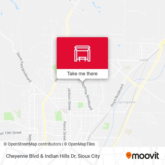 Cheyenne Blvd & Indian Hills Dr map