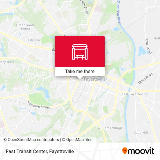 Fast Transit Center map