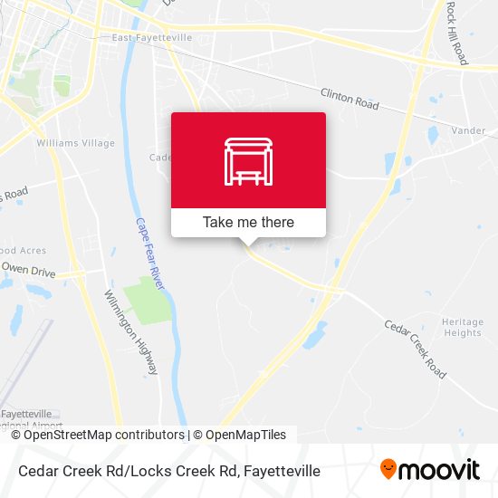 Cedar Creek Rd/Locks Creek Rd map