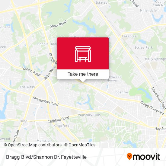Bragg Blvd/Shannon Dr map