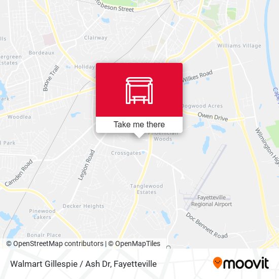 Mapa de Walmart Gillespie / Ash Dr