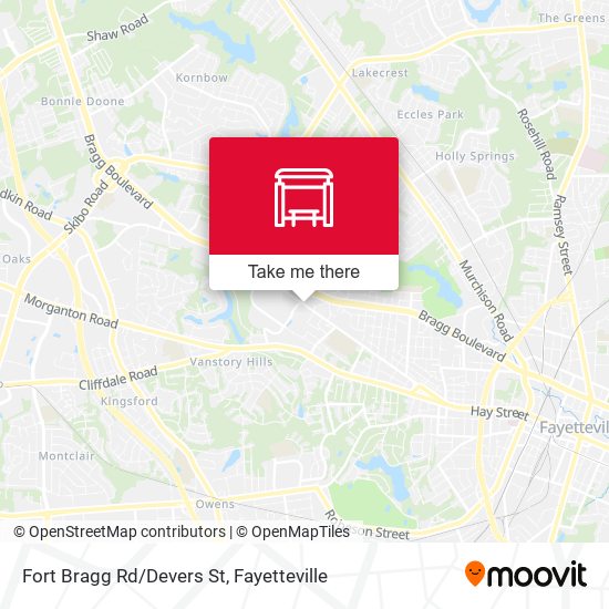 Fort Bragg Rd/Devers St map