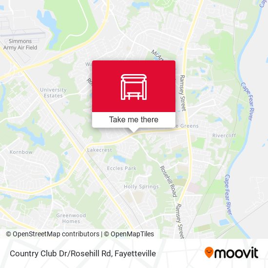 Mapa de Country Club Dr/Rosehill Rd
