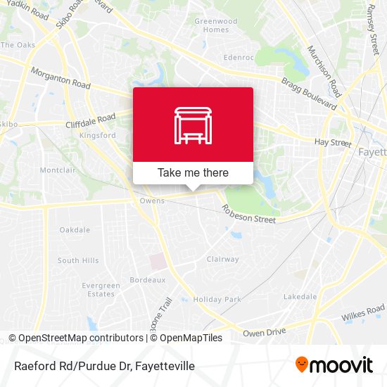 Mapa de Raeford Rd/Purdue Dr