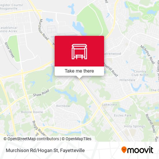 Murchison Rd/Hogan St map
