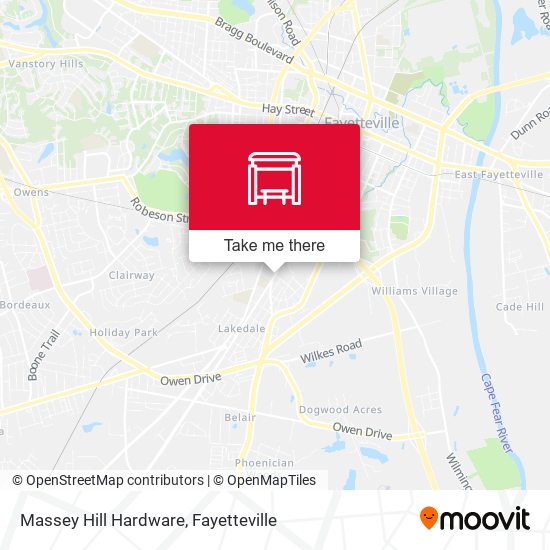 Massey Hill Hardware map