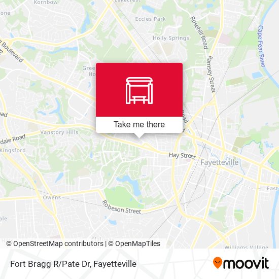 Mapa de Fort Bragg R/Pate Dr