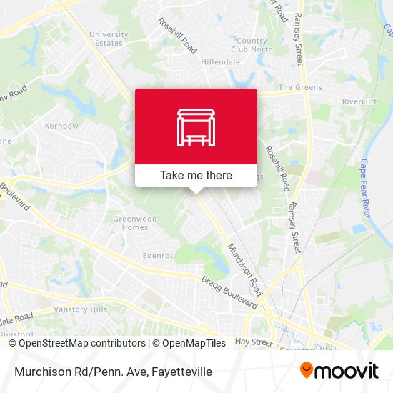 Murchison Rd/Penn. Ave map